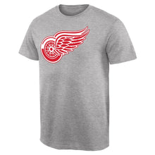 Load image into Gallery viewer, Detroit Red Wings Primary Logo T-Shirt - Gray NHL Guys Tee
