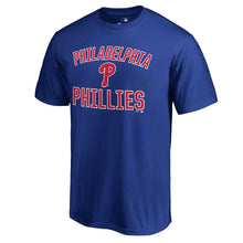 Load image into Gallery viewer, Philadelphia Phillies Victory Arch T-Shirt - Royal MLB Guys Tee
