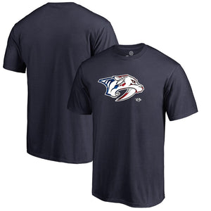 Nashville Predators Banner Wave T-Shirt - Navy NHL Guys Tee