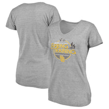 Load image into Gallery viewer, San Diego Padres Women&#39;s 2020 Spring Training Round Trip Tri-Blend V-Neck T-Shirt - Heather Gray MLB Ladies V-Neck
