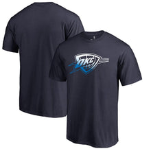 Load image into Gallery viewer, Oklahoma City Thunder Gradient Logo T-Shirt - Navy NBA Guys Tee
