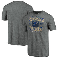 Load image into Gallery viewer, St. Louis Blues 2019 Western Conference Champions Delay Of Game Tri-Blend T-Shirt - Gray NHL Guys Tee
