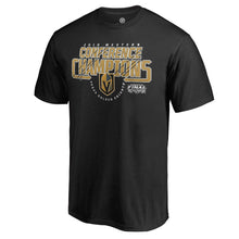 Load image into Gallery viewer, Vegas Golden Knights 2018 Western Conference Champions Interference T-Shirt - Black NHL Guys Tee
