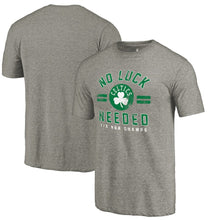 Load image into Gallery viewer, Boston Celtics No Luck Hometown Collection Tri-Blend T-Shirt - Gray NBA Guys Tee
