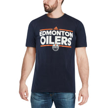 Load image into Gallery viewer, Edmonton Oilers Adidas Dassler Climalite Performance Raglan T-Shirt - Navy NHL Guys Tee
