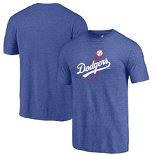 Load image into Gallery viewer, Los Angeles Dodgers Cooperstown Collection Huntington Tri-Blend T-Shirt - Royal MLB Guys Tee
