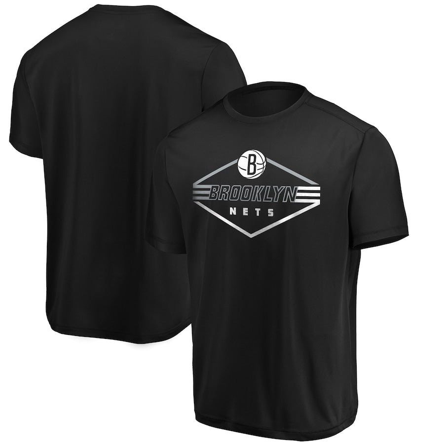 Brooklyn Nets Majestic Appreciate The Journey Showtime Cool Base T-Shirt - Black NBA Guys Tee