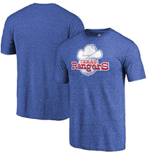 Load image into Gallery viewer, Texas Rangers Cooperstown Collection Forbes Tri-Blend T-Shirt - Heathered Royal MLB Guys Tee
