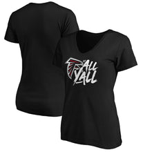 Load image into Gallery viewer, Atlanta Falcons Nfl Pro Line By Women&#39;s Falcons Vs. All Y&#39;all V-Neck T-Shirt - Black NFL LADIES V-Neck
