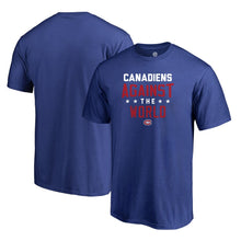 Load image into Gallery viewer, Montreal Canadiens Against The World T-Shirt - Royal NHL Guys Tee
