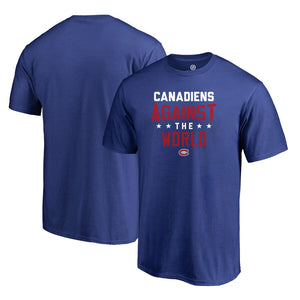 Montreal Canadiens Against The World T-Shirt - Royal NHL Guys Tee