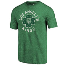 Load image into Gallery viewer, Los Angeles Kings St. Patrick's Day Luck Tradition Tri-Blend T-Shirt - Heathered Green NHL Guys Tee

