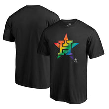 Load image into Gallery viewer, Houston Astros Pride T-Shirt - Black MLB Guys Tee
