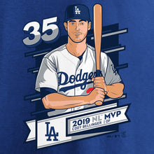 Load image into Gallery viewer, Cody Bellinger Los Angeles Dodgers 2019 Nl Mvp T-Shirt - Royal MLB Guys Tee
