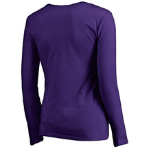 Load image into Gallery viewer, Baltimore Ravens Nfl Pro Line Women&#39;s Iconic Collection Script Assist Long Sleeve V-Neck T-Shirt - Purple NFL Ladies V-Neck Long Sleeve
