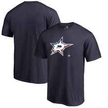 Load image into Gallery viewer, Dallas Stars Banner Wave T-Shirt - Navy NHL Guys Tee
