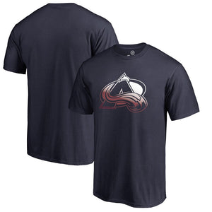Colorado Avalanche Gradient Logo T-Shirt - Navy NHL Guys Tee