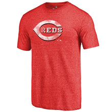 Load image into Gallery viewer, Cincinnati Reds Distressed Team Tri-Blend T-Shirt - Heathered Red MLB Guys Tee
