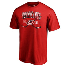 Load image into Gallery viewer, Carolina Hurricanes Vintage Collection Line Shift Big And Tall T-Shirt - Red NHL Guys Tee
