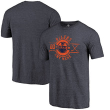 Load image into Gallery viewer, Edmonton Oilers Personalized Insignia Tri-Blend T-Shirt - Navy NHL Guys Tee
