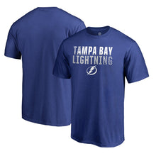 Load image into Gallery viewer, Tampa Bay Lightning Iconic Collection Fade Out T-Shirt - Blue NHL Guys Tee
