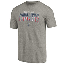 Load image into Gallery viewer, Cleveland Cavaliers Freedom Tri-Blend T-Shirt - Heathered Gray NBA Guys Tee
