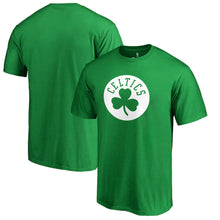 Load image into Gallery viewer, Boston Celtics St. Patrick&#39;s Day White Logo T-Shirt - Green NBA Guys Tee
