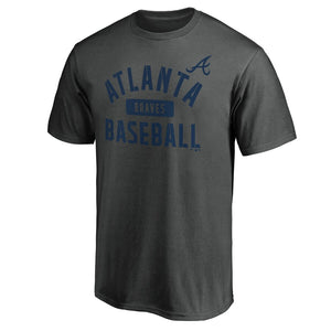 Atlanta Braves Iconic Primary Pill T-Shirt - Charcoal MLB Guys Tee