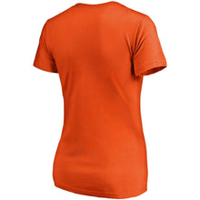 Load image into Gallery viewer, Houston Astros Women&#39;s Cooperstown Collection Wahconah V-Neck T-Shirt - Orange MLB Ladies V-Neck
