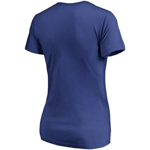 Chicago Cubs Women's Plus Size Gradient Logo T-Shirt - Royal MLB Ladies V-Neck