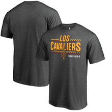Load image into Gallery viewer, Cleveland Cavaliers Noches Ene-Be-A Wordmark T-Shirt - Heather Gray NBA Guys Tee
