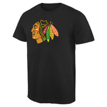 Load image into Gallery viewer, Chicago Blackhawks Primary Logo T-Shirt - Black NHL Guys Tee
