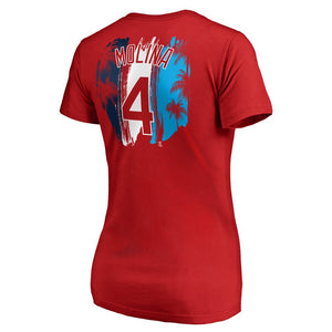 Yadier Molina St. Louis Cardinals Women's 2019 Spring Training Name & Number V-Neck T-Shirt - Red MLB Ladies V-Neck