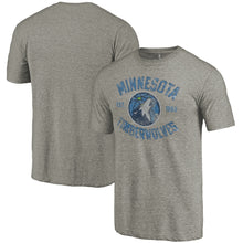 Load image into Gallery viewer, Minnesota Timberwolves Team Heritage Tri-Blend T-Shirt - Gray NBA Guys Tee
