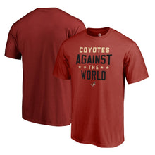 Load image into Gallery viewer, Arizona Coyotes Against The World T-Shirt - Cardinal NHL Guys Tee
