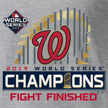 Load image into Gallery viewer, Washington Nationals Women&#39;s 2019 World Series Champions Locker Room Space Dye T-Shirt - Gray MLB Ladies V-Neck
