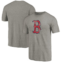 Load image into Gallery viewer, Boston Red Sox Distressed Team Tri-Blend T-Shirt - Heathered Gray MLB Guys Tee
