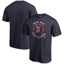 Load image into Gallery viewer, Boston Red Sox Firefighter T-Shirt - Navy MLB Guys Tee
