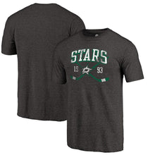 Load image into Gallery viewer, Dallas Stars Vintage Collection Line Shift Tri-Blend T-Shirt - Black NHL Guys Tee
