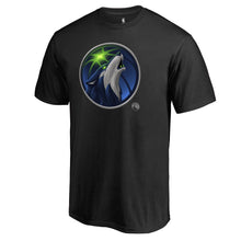 Load image into Gallery viewer, Minnesota Timberwolves Midnight Mascot T-Shirt - Black NBA Guys Tee
