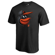 Load image into Gallery viewer, Baltimore Orioles Midnight Mascot T-Shirt - Black MLB Guys Tee
