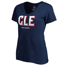 Load image into Gallery viewer, Women&#39;s 2019 Mlb All-Star Game Hometown Collection Tri-Blend V-Neck T-Shirt - Heathered Navy MLB Ladies V-Neck
