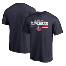 Load image into Gallery viewer, Dallas Mavericks Hoops For Troops T-Shirt - Navy NBA Guys Tee
