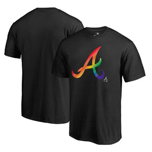 Atlanta Braves Pride T-Shirt - Black MLB Guys Tee