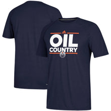 Load image into Gallery viewer, Edmonton Oilers Adidas Local Dassler Climalite Performance T-Shirt - Navy NHL Guys Tee
