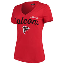 Load image into Gallery viewer, Atlanta Falcons G-Iii 4Her By Carl Banks Women&#39;s Post Season V-Neck T-Shirt - Red NFL LADIES V-Neck
