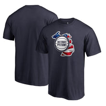Load image into Gallery viewer, Detroit Pistons Banner State T-Shirt - Navy NBA Guys Tee
