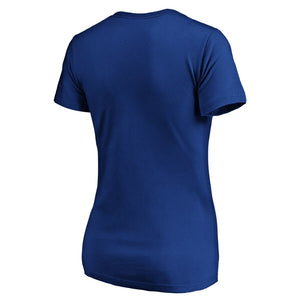 Los Angeles Dodgers Women's Core Official Logo V-Neck T-Shirt - Royal MLB Ladies V-Neck