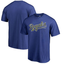 Load image into Gallery viewer, Kansas City Royals Armed Forces Wordmark T-Shirt - Royal MLB Guys Tee
