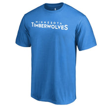 Load image into Gallery viewer, Minnesota Timberwolves Primary Wordmark T-Shirt - Blue NBA Guys Tee
